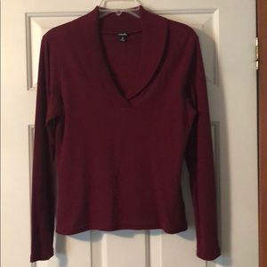 Maroon top